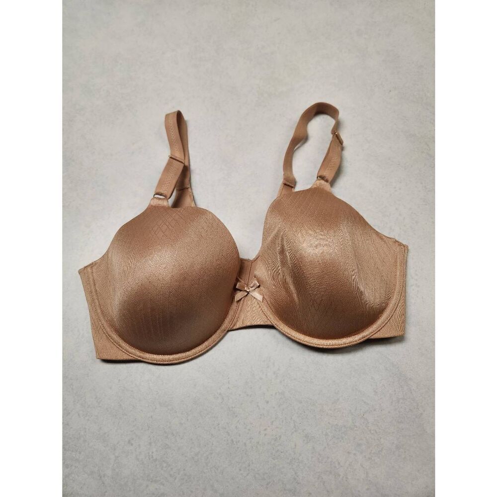 Radiant By Vanity Fair Bra 75312 Size 38D Beige Underwire Full Coverage Smooth
